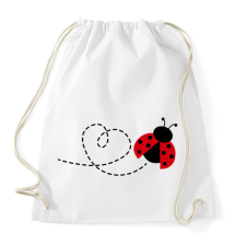 PRINTFASHION Katicabogár szívvel - Sportzsák, Tornazsák - Fehér tornazsák