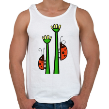 PRINTFASHION Katicabogarak - Férfi atléta - Fehér atléta, trikó