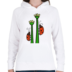 PRINTFASHION Katicabogarak - Női kapucnis pulóver - Fehér