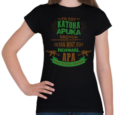 PRINTFASHION Katona apuka - Női póló - Fekete női póló
