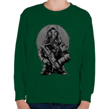 PRINTFASHION Katona - Gyerek pulóver - Sötétzöld gyerek pulóver, kardigán