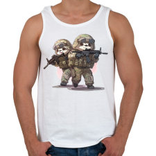 PRINTFASHION Katona lajhárok - Férfi atléta - Fehér atléta, trikó