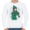 PRINTFASHION Katona lány - Férfi pulóver - Fehér