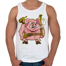 PRINTFASHION Katona malac - Férfi atléta - Fehér