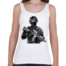 PRINTFASHION katona - Női atléta - Fehér