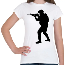 PRINTFASHION Katona - Női póló - Fehér női póló