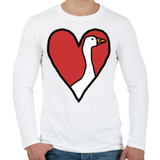 PRINTFASHION Katsám - Férfi hosszú ujjú póló - Fehér férfi póló