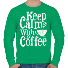 PRINTFASHION Kávé előtt... - Férfi pulóver - Zöld