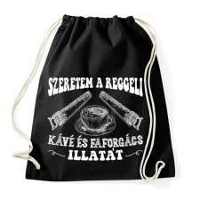 PRINTFASHION Kávé és faforgács - Sportzsák, Tornazsák - Fekete tornazsák