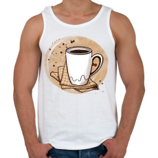 PRINTFASHION Kávé - Férfi atléta - Fehér