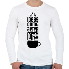 PRINTFASHION Kávé - Férfi hosszú ujjú póló - Fehér