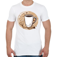 PRINTFASHION Kávé - Férfi póló - Fehér