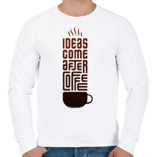 PRINTFASHION Kávé - Férfi pulóver - Fehér férfi pulóver, kardigán