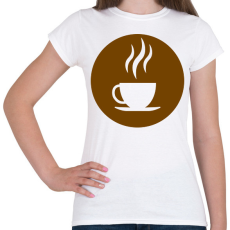 PRINTFASHION Kávé - logó - Női póló - Fehér