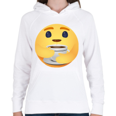 PRINTFASHION Kávé - Női kapucnis pulóver - Fehér