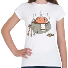 PRINTFASHION Kávé - Női póló - Fehér női póló