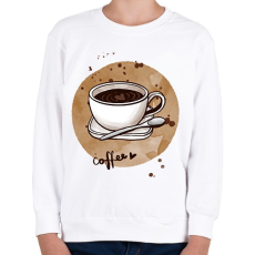 PRINTFASHION Kávé szeretettel - Gyerek pulóver - Fehér