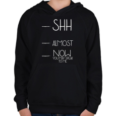 PRINTFASHION Kávé szint - Bögre (fehér) - Gyerek kapucnis pulóver - Fekete