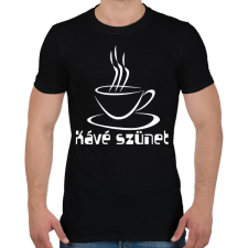 PRINTFASHION kávé szünet - Férfi póló - Fekete férfi póló