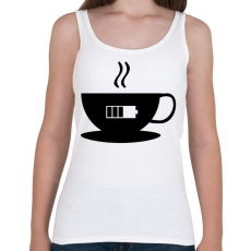 PRINTFASHION Kávé-töltöttség - Női atléta - Fehér