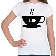 PRINTFASHION Kávé-töltöttség - Női póló - Fehér