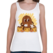 PRINTFASHION Kávébab - Női atléta - Fehér női trikó