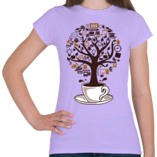 PRINTFASHION Kávéfa - Női póló - Viola női póló