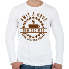 PRINTFASHION KávéLove - Férfi hosszú ujjú póló - Fehér