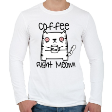 PRINTFASHION Kávét, azonnal! - Férfi hosszú ujjú póló - Fehér