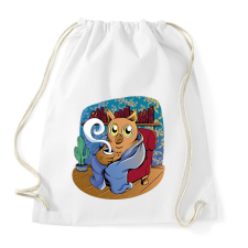 PRINTFASHION Kávézó bagoly - Sportzsák, Tornazsák - Fehér tornazsák