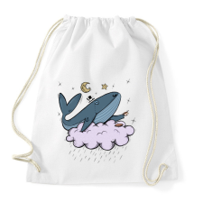 PRINTFASHION Kávézó bálna - Sportzsák, Tornazsák - Fehér tornazsák