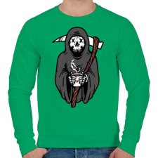 PRINTFASHION Kávézó kaszás - Férfi pulóver - Zöld férfi pulóver, kardigán