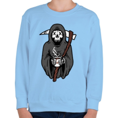 PRINTFASHION Kávézó kaszás - Gyerek pulóver - Világoskék