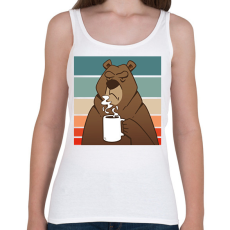 PRINTFASHION Kávézó medve - Női atléta - Fehér