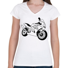 PRINTFASHION kawaff - Női V-nyakú póló - Fehér női póló