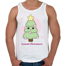 PRINTFASHION kawaii karácsonyfa - Férfi atléta - Fehér