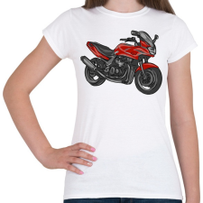 PRINTFASHION kawasaki zr7 piros - Női póló - Fehér női póló