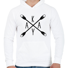 PRINTFASHION Kayak - evezőkkel - Férfi kapucnis pulóver - Fehér