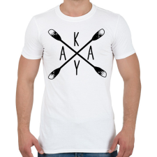 PRINTFASHION Kayak - evezőkkel - Férfi póló - Fehér férfi póló