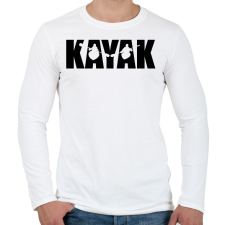 PRINTFASHION KAYAK - Férfi hosszú ujjú póló - Fehér férfi póló
