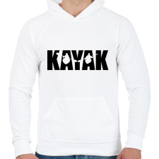 PRINTFASHION KAYAK - Férfi kapucnis pulóver - Fehér férfi pulóver, kardigán