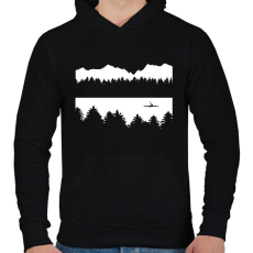 PRINTFASHION Kayak - Férfi kapucnis pulóver - Fekete