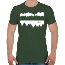 PRINTFASHION Kayak - Férfi póló - Katonazöld férfi póló