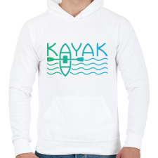 PRINTFASHION Kayak - színes - Férfi kapucnis pulóver - Fehér férfi pulóver, kardigán