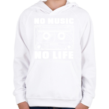 PRINTFASHION Kazetta - Gyerek kapucnis pulóver - Fehér gyerek pulóver, kardigán