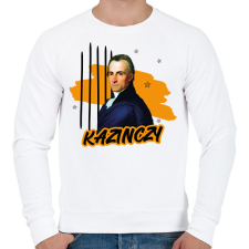 PRINTFASHION Kazinczy Ferenc - Férfi pulóver - Fehér férfi pulóver, kardigán