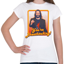 PRINTFASHION Keanu Reeves - Női póló - Fehér női póló