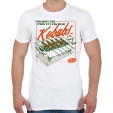 PRINTFASHION Kebabos szlogen - Férfi póló - Fehér férfi póló