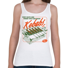 PRINTFASHION Kebabos szlogen - Női atléta - Fehér