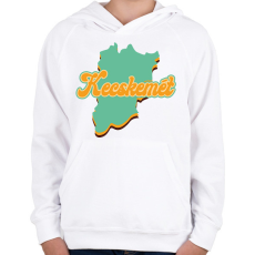 PRINTFASHION Kecskemét - Gyerek kapucnis pulóver - Fehér